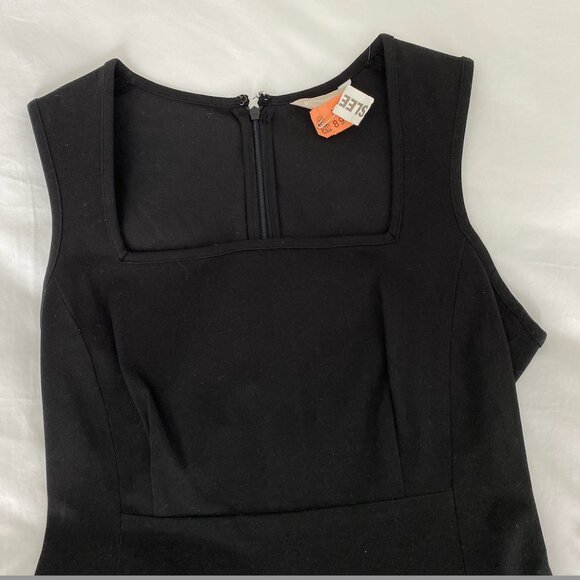 Banana Republic Fitted Black Cocktail Dress Square Neckline SIZE 6 - Picture 3 of 5